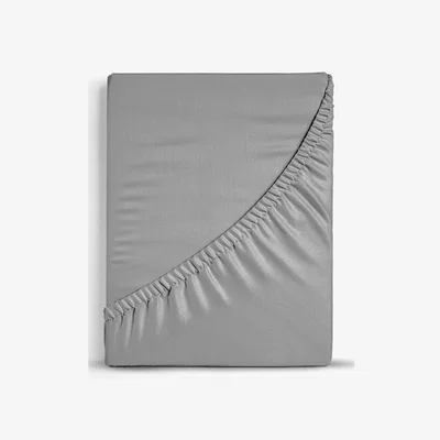 The Range Luxury T200 Cotton Deep Box Fitted Sheet - Grey / Superking