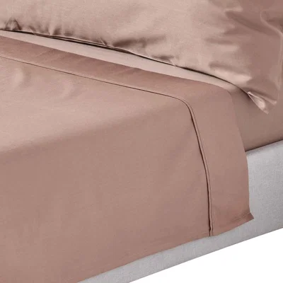 The Range Organic Egyptian Cotton Flat Sheet - Brown / King
