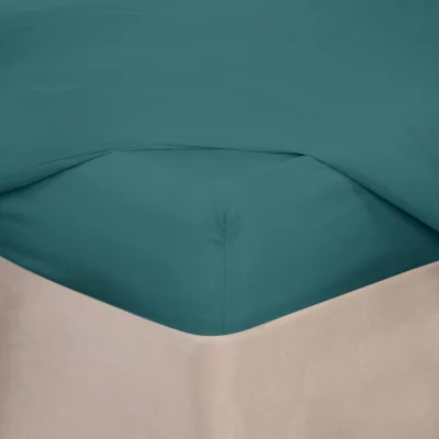 The Range Plain Fitted Bed Sheet - Teal / Double