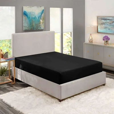 The Range Premium Quality Fitted Sheet - black / 0.53kg