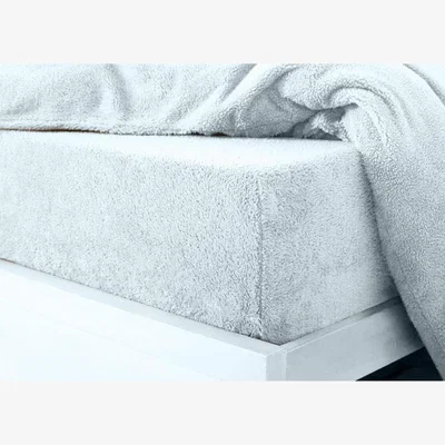 The Range Teddy Bear Fleece Fitted Sheet - Duck Egg / Superking