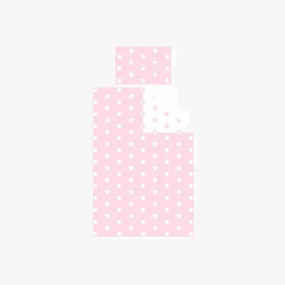 The Range Stars Fitted Bed Sheet Set - Pink/White / Double