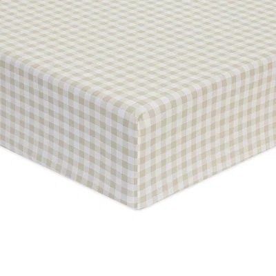 The Range Gingham Fitted Sheet - Natural / Single