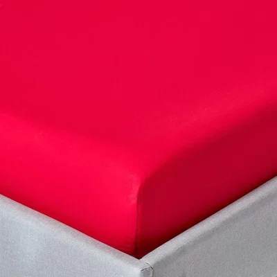 The Range 200 Thread Count Egyptian Cotton Extra Deep Fitted Sheet - Red / King