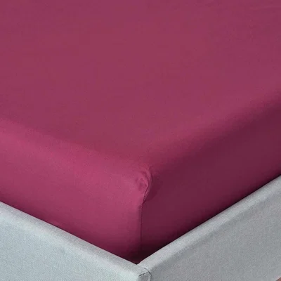The Range 200 Thread Count Egyptian Cotton Extra Deep Fitted Sheet - Plum / Double