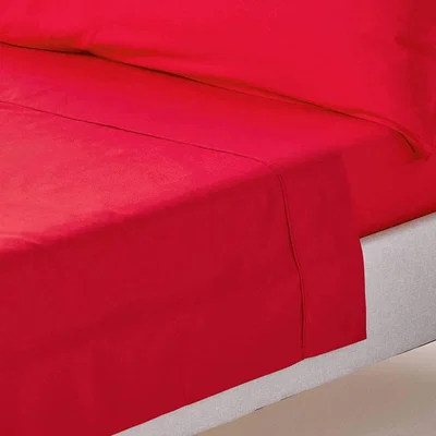 The Range 200 Thread Count Egyptian Cotton Flat Sheet - Red / Single