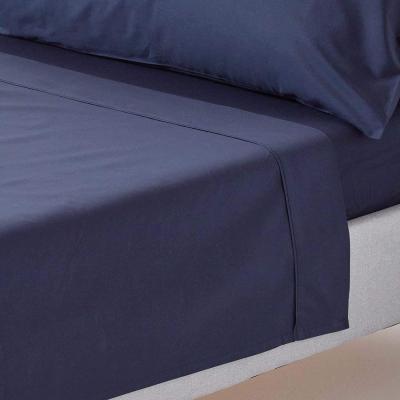 The Range 200 Thread Count Egyptian Cotton Flat Sheet - Navy / Single