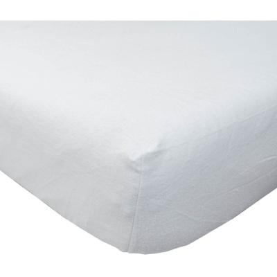 The Range Brushed Cotton Fitted Sheet Cotton Flannelette - White / Single