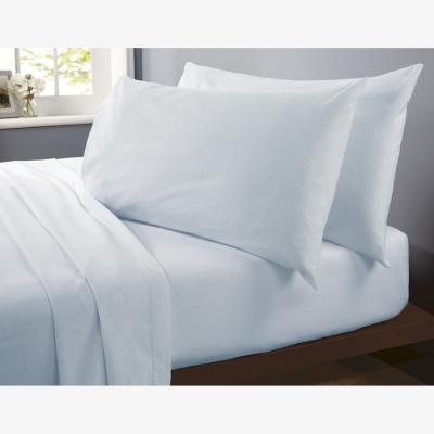 The Range Flannelette Polycotton Soft Touch Fitted Sheet - Blue / Single