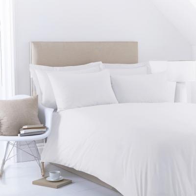 The Range Peotry Plain Dye Four Foot Size  Polycotton Fitted Sheet in White - White