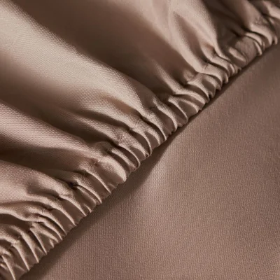 The Range OHS Plain Dyed Deep Fitted Sheet - Natural / Single