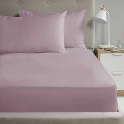 The Range 56P Polycotton Flat Sheet - Lilac / Single