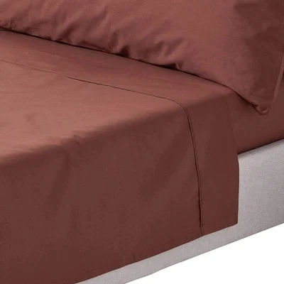 The Range 200 Thread Count Egyptian Cotton Flat Sheet - Chocolate / Superking