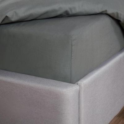 The Range Luxury Plain Dye 100 Cotton 300TC Fitted Sheet - Dark Grey / Single
