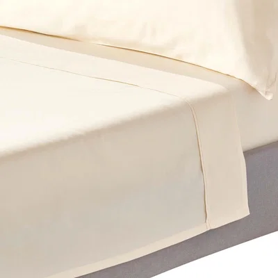 The Range Organic Egyptian Cotton Flat Sheet - Cream / Single