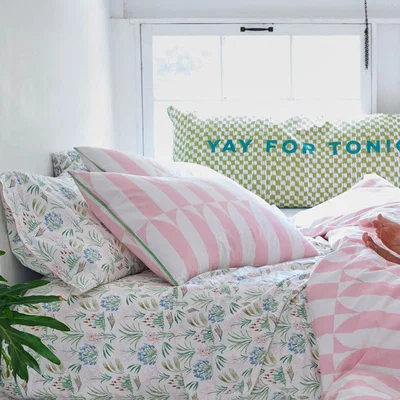 The Range Martex Green Waverly Botanical Fitted Sheet - Green / King