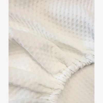 The Range Woohoo Luxurious Dot Fitted Sheet - White / King