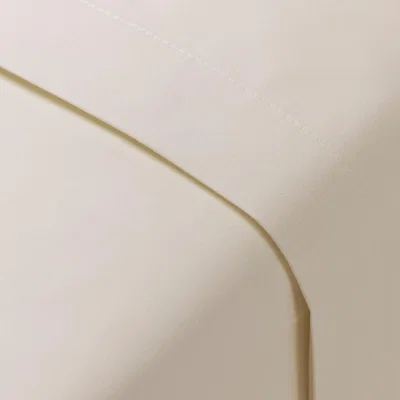 The Range Poetry Plain Dye Single Size Polycotton Flat Sheet in Neutral - Neutral