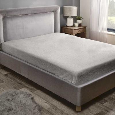 The Range Teddy Teddy Fleece Plain Fitted Sheets - Silver / Double