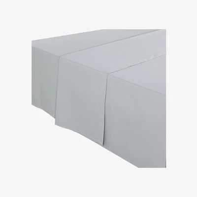 The Range Polycotton Flat Bed Sheet - Silver / Double