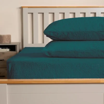 The Range OHS Teddy Fleece Fitted Sheet - Teal / Single