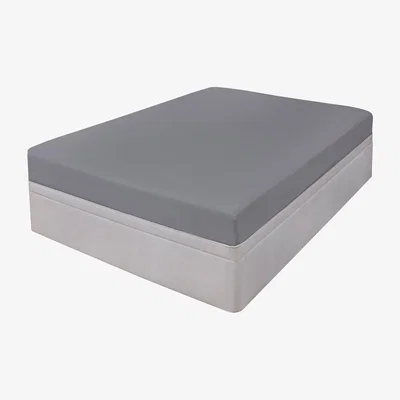 The Range Highams Soft 100 Cotton Fitted Bed Sheet Plain Dye - Grey Silver / Super King