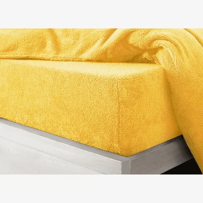 The Range Teddy Ochre Soft Cosy Thermal Fleece Fitted Sheet - Ochre / Double