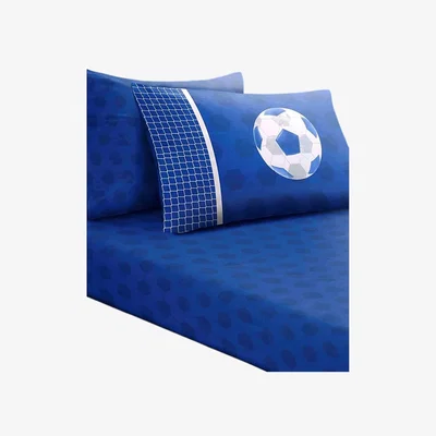 The Range Floso Football Fitted Sheet Set - Blue/White
