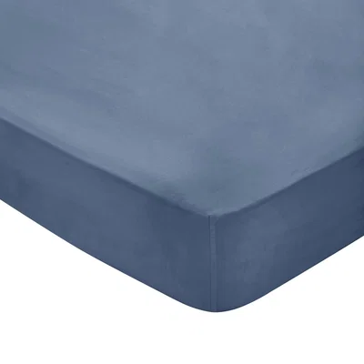 The Rug Seller Plain Dye Fitted Sheet By Bedeck of Belfast in Denim Blue