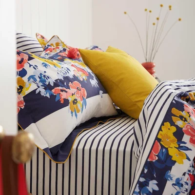 The Rug Seller St Ives Striped Fitted Sheet by Joules in French Navy