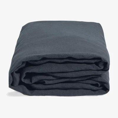 Soho Home Luna Linen Fitted Sheet Navy, Super King