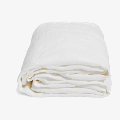 Soho Home Luna Linen Fitted Sheet White, King
