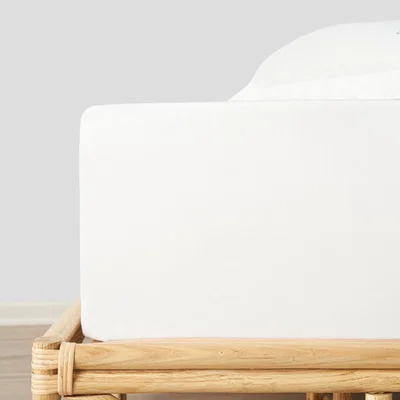 Sazy Freddie 100% Turkish Cotton 300 TC Fitted Sheet, White, King Size