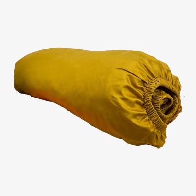 Wolf & Badger Yellow / Orange Honey Mustard Organic Cotton Fitted Sheet In Double Uk Double Weirdstock