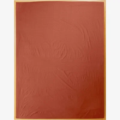 Wolf & Badger Queen Fitted Sheet In Ochre Red | Us Queen | Sutram