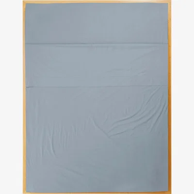 Wolf & Badger Blue / Grey Single Flat Sheet In Half Blue Us Twin Sutram