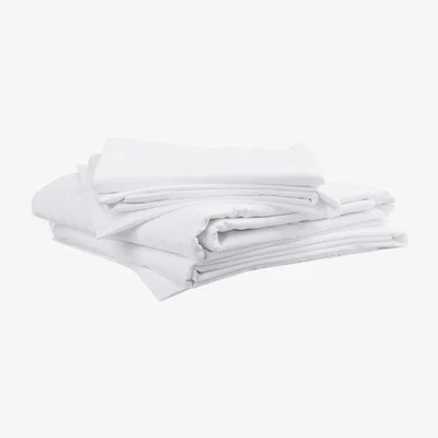 Wolf & Badger White Satin Stripe 300 Thread Count Bedlinen Set Uk Double With Flat Sheet Uk Double Tielle Love Luxury by Tradelinens