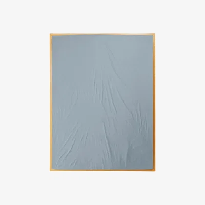 Wolf & Badger Blue / Grey Queen Fitted Sheet In Half Blue Us Twin Sutram