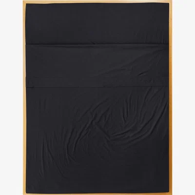 Wolf & Badger Black Queen Flat Sheet In Cinder Us Queen Sutram