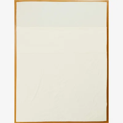 Wolf & Badger Neutrals / White Queen Flat Sheet In Canvas Us Queen Sutram