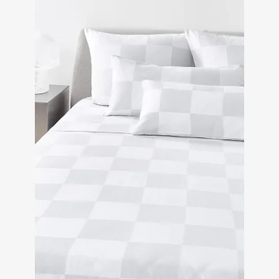 Westwing Westwing Crosby Studios, Checked Cotton Flat Sheet Damier