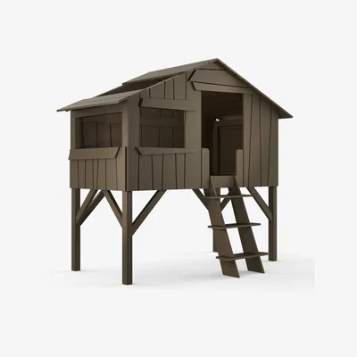 Cuckooland Mathy by Bols Treehouse Single Cabin Bed in Artichoke - Mathy Summer Pink