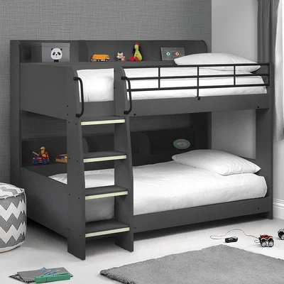 Cuckooland Julian Bowen Domino Kids Bunk Bed with Shelf - White