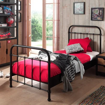 Cuckooland New York Metal Kids Bed in Black