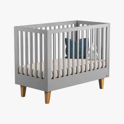 Cuckooland Vox Lounge Baby & Toddler Cot Bed in Light Grey & Oak
