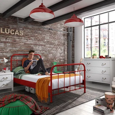 Cuckooland New York Small Double Kids Bed in Red
