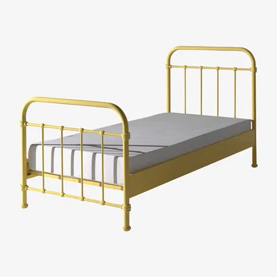 Cuckooland New York Metal Kids Single Bed in Yellow
