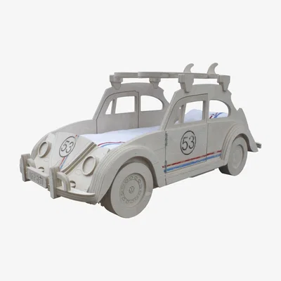 Cuckooland Beetle Herbie Themed Kids Bed with Surf Board Storage