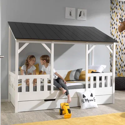 Cuckooland Kids House Bed - Black