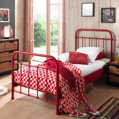 Cuckooland New York Metal Kids Bed in Red